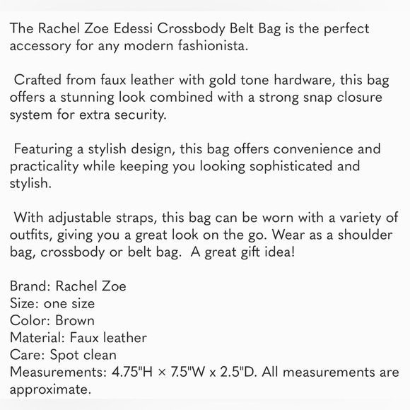 Rachel Zoe Edessi Crossbody & Belt Bag in Brown - Picture 8 of 10